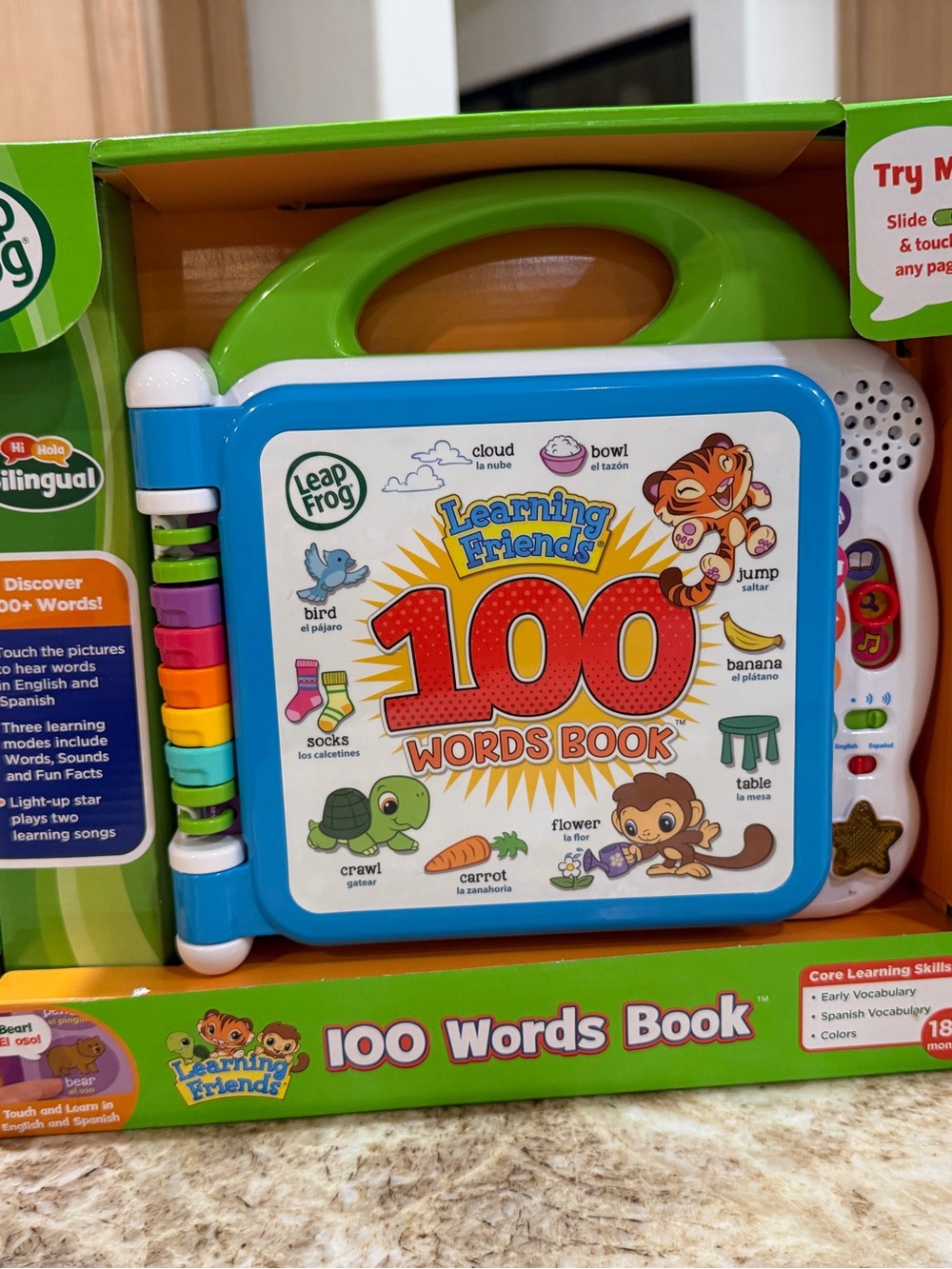 Learning Friends 100 Words Book - Green/Blue